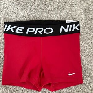 Nike Pro Red and Black Shorts